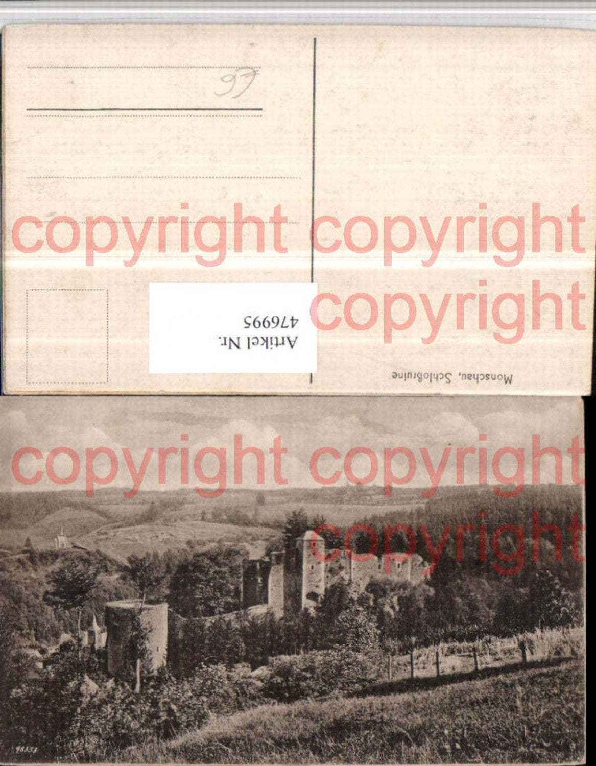 476995,Monschau in d. Eifel Schlossruine Ruine