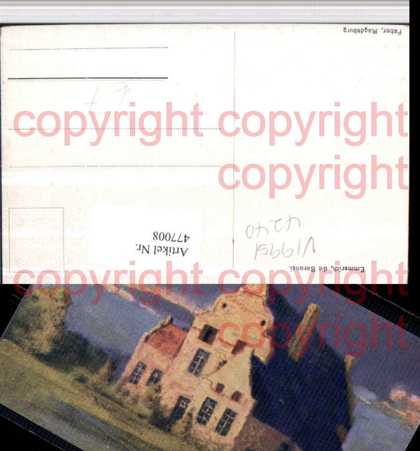 477008,Künstler AK Faber Emmerich am Rhein Baronei