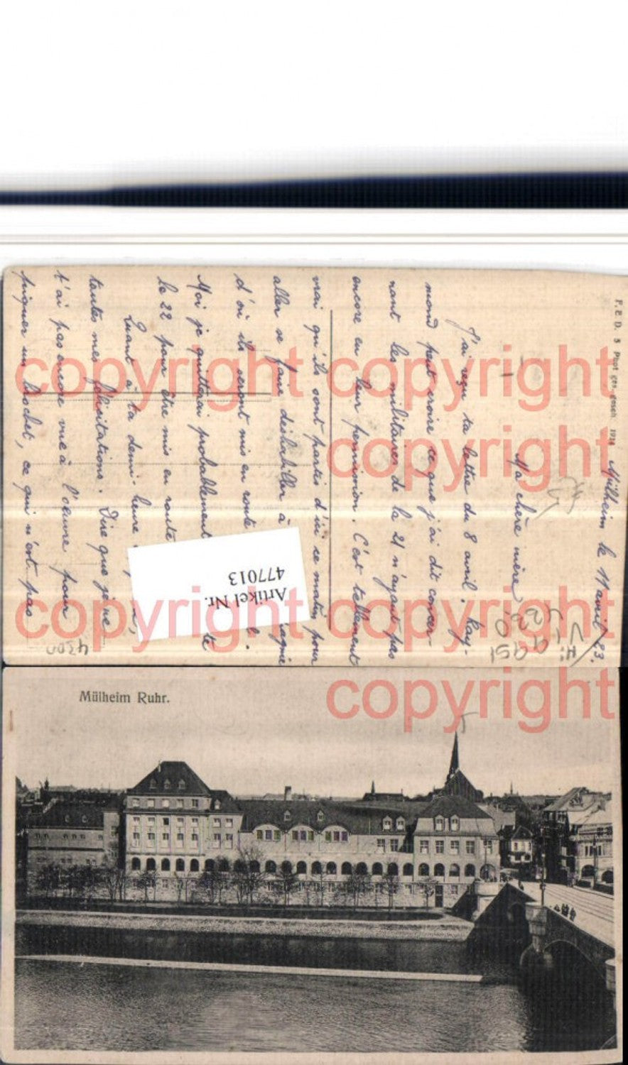 477013,Mülheim an d. Ruhr Teilansicht Brücke