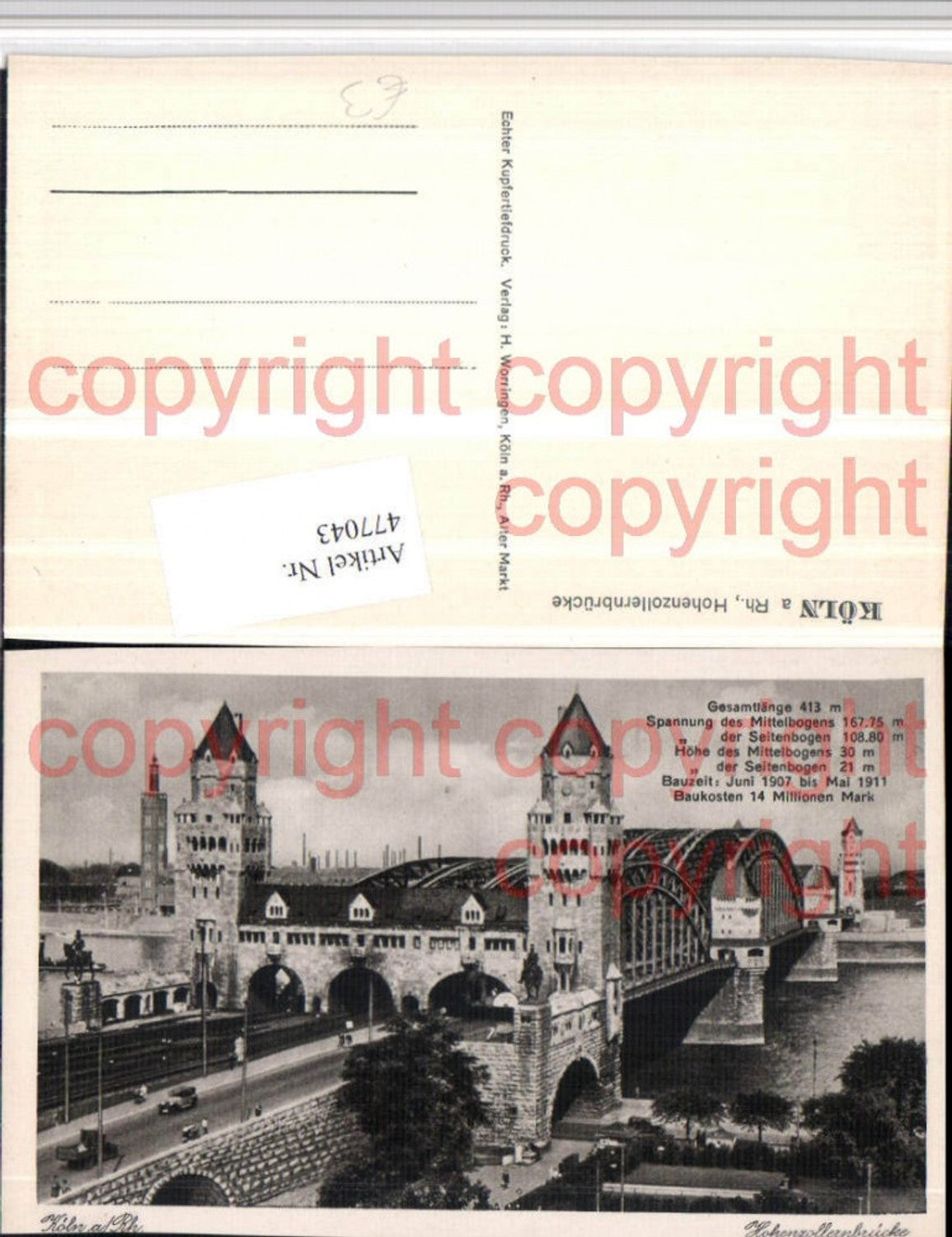477043,Köln am Rhein Hohenzollernbrücke Brücke