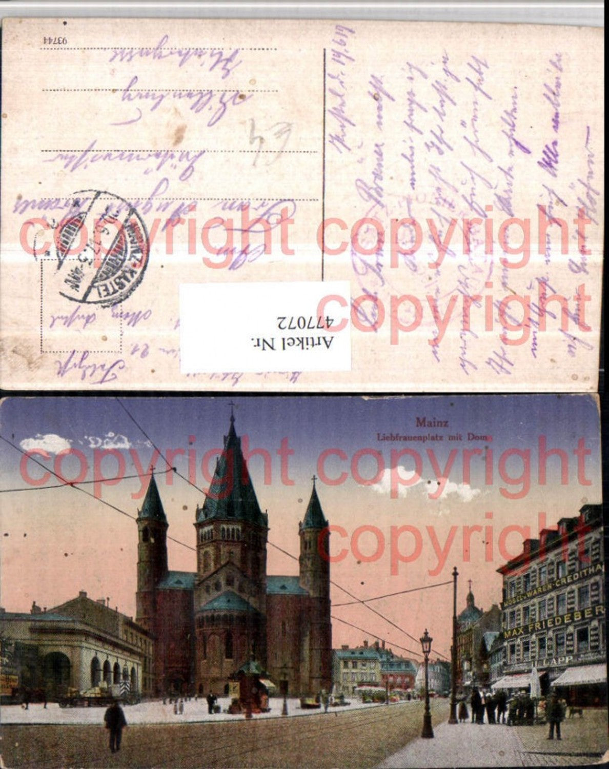 477072,Mainz Liebfrauenplatz m. Dom Kirche