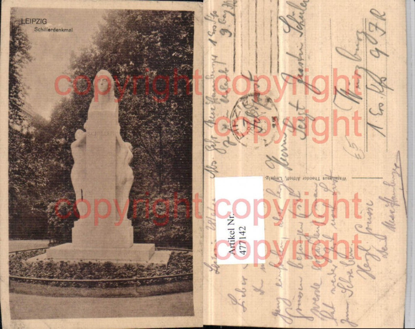 477142,Leipzig Schiller-Denkmal Büste