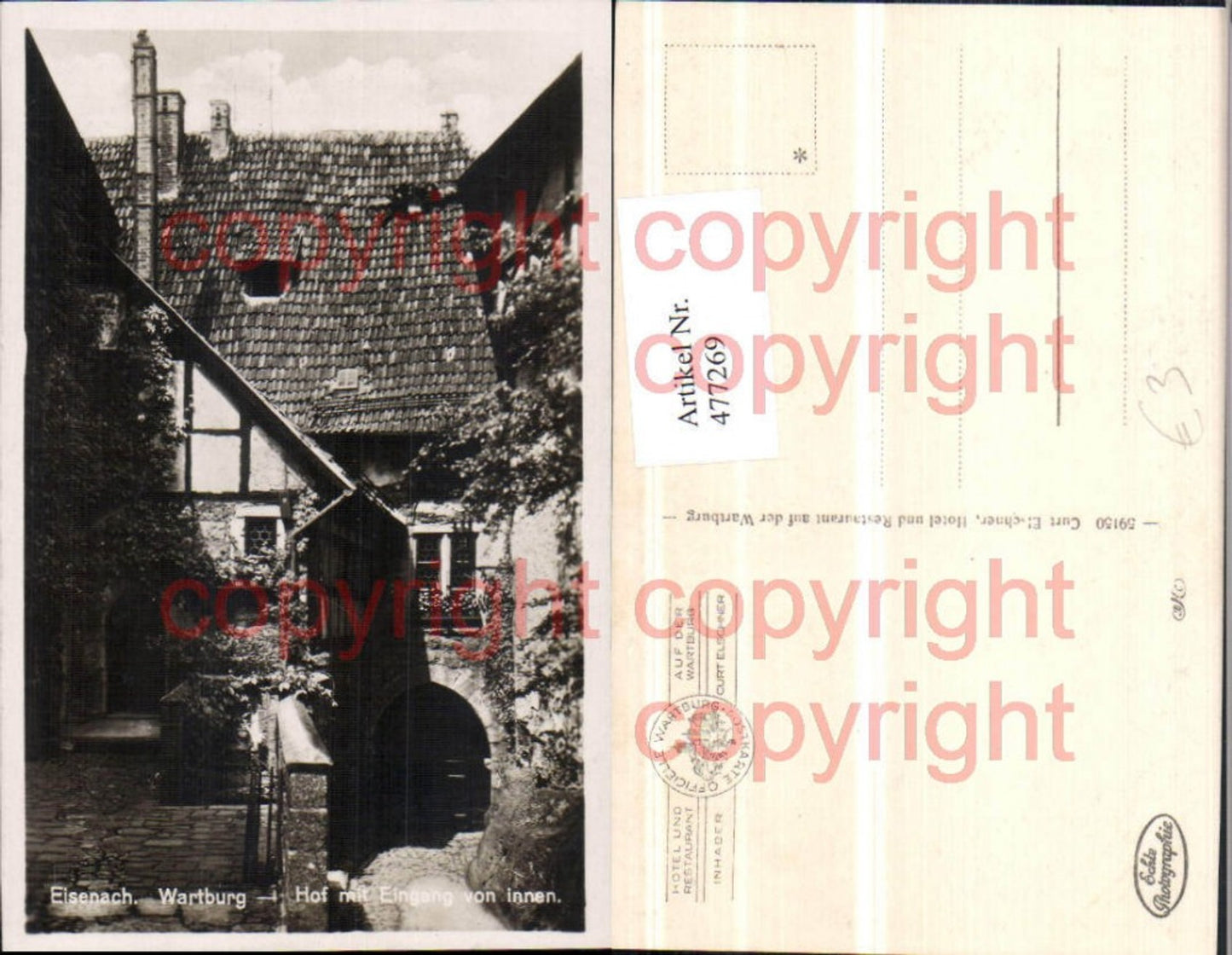 477269,Eisenach Wartburg Burg Hof m. Eingang von innen
