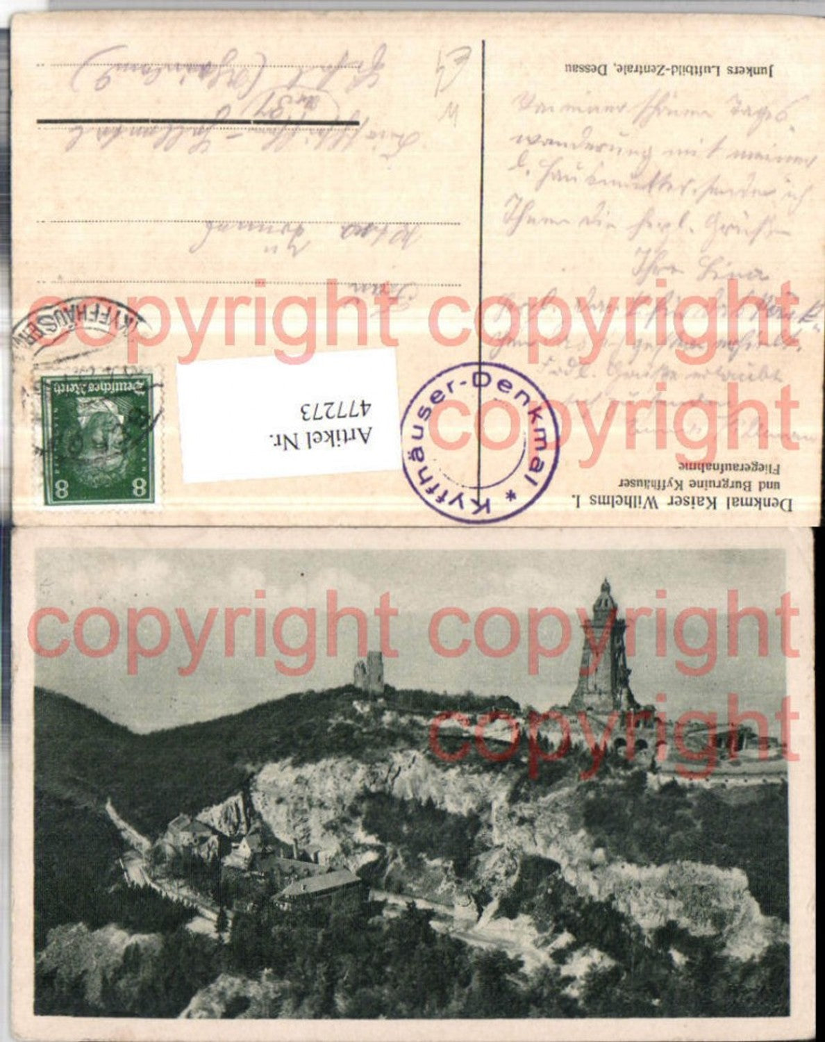477273, Kaiser Wilhelm Monument and Kyffhäuser Castle Ruins near Bad Frankenhausen