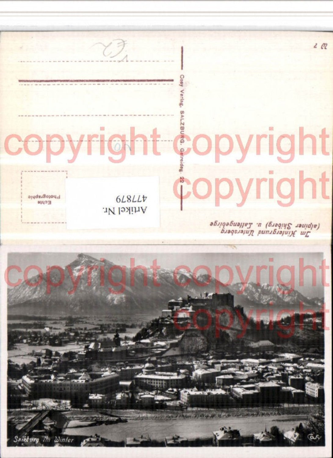 477879,Salzburg Teilansicht geg. Untersberg Bergkulisse Winterbild pub Cosy