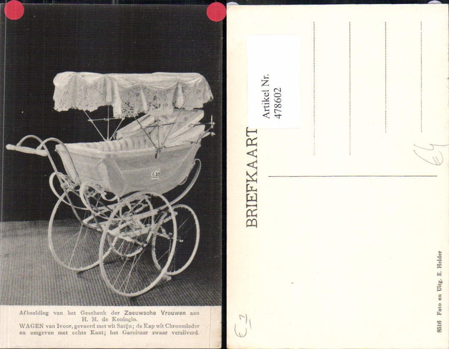 478602,Königlicher Kinderwagen Puppenwagen Wagen van Ivoor Zeeuwsche Vrouwen