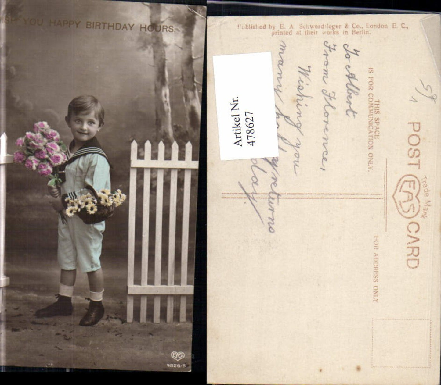 478627,Kind Bub Junge in Uniform Matrosenanzug pub EAS 4826/5