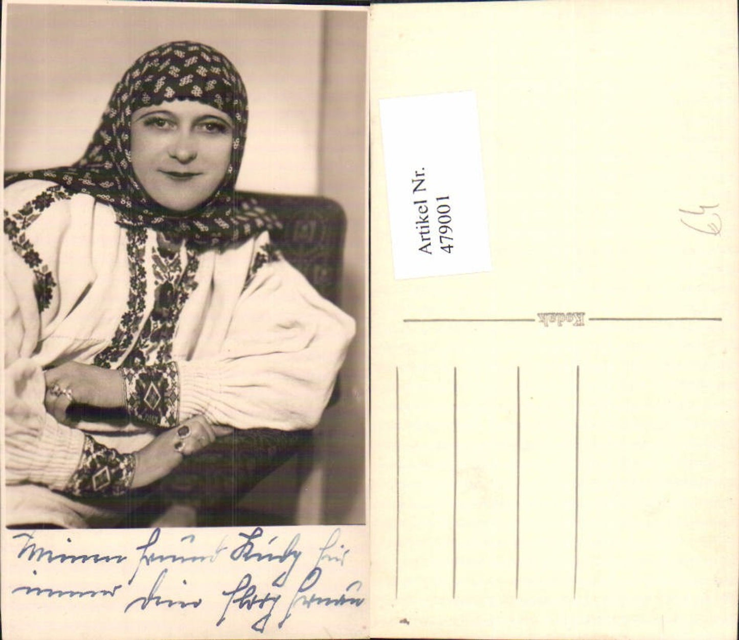 479001,Foto Ak Frau Kopftuch Ringe Schmuck