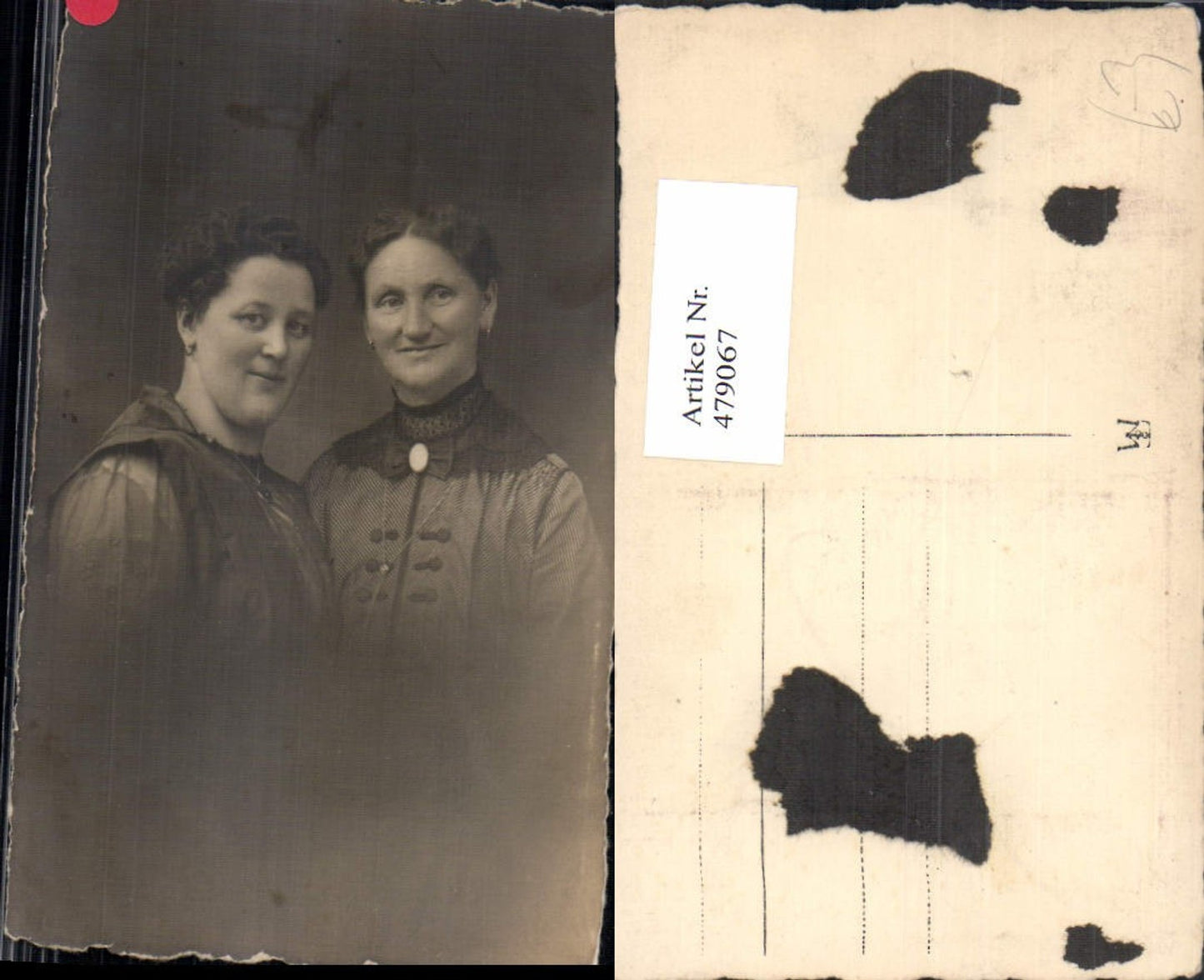 479067,Foto Ak Zwei Frauen Halskette Portrait