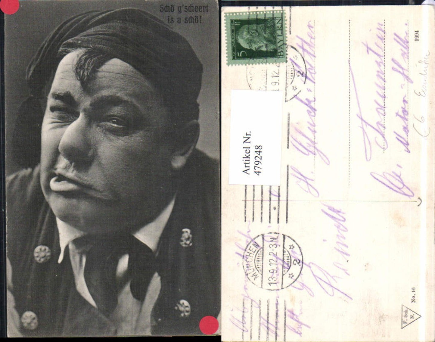 479248,Mann Portrait m. Mütze Exzentriker Spruch