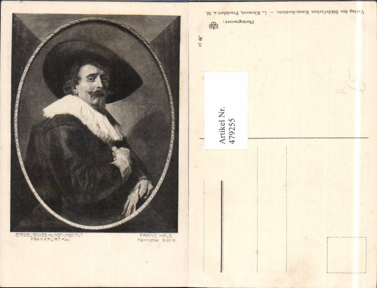 479255,Künstler Ak Frans Hals Männliches Bildnis Mann Hut Portrait