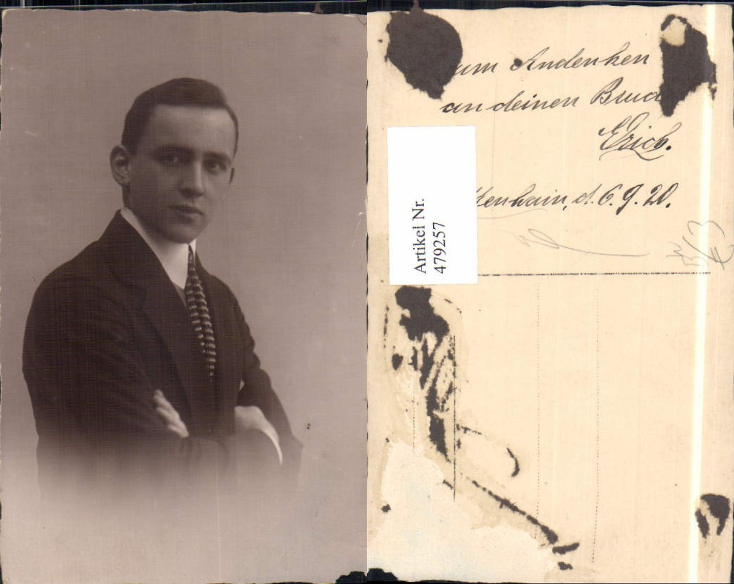 479257,Foto Ak Mann Anzug Portrait Altenhain