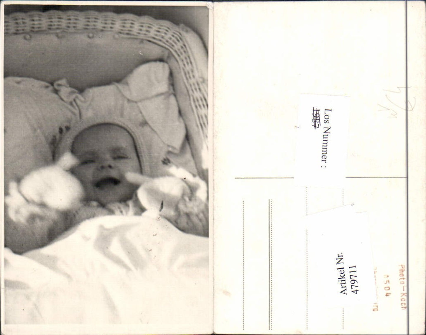 479711,Foto Ak Kind Kleinkind in Kinderwagen pub Photo Koch Obergünzburg