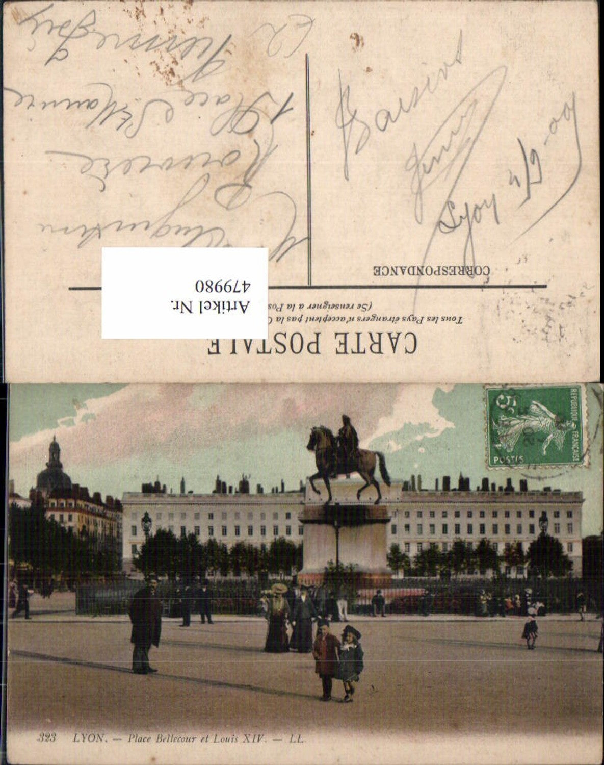 479980,Statue Lyon Place Bellecour et Louis XIV Reiterdenkmal