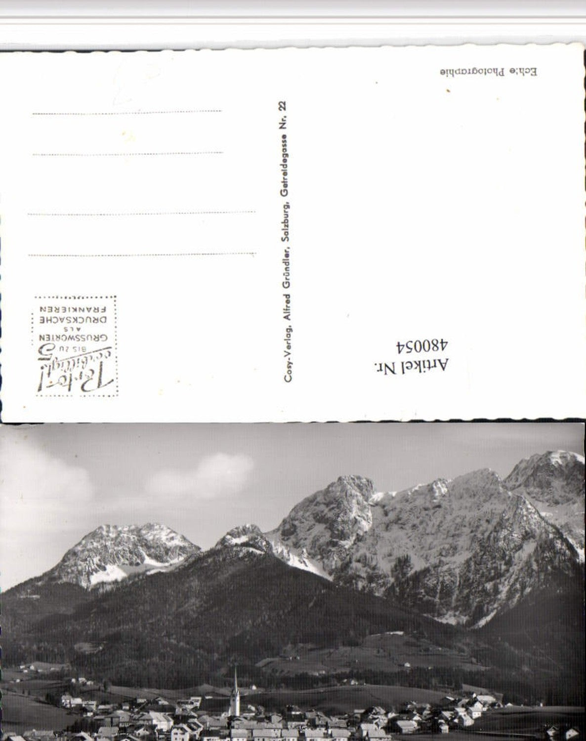 480054, Abtenau Total view against Tennengebirge mountain scenery