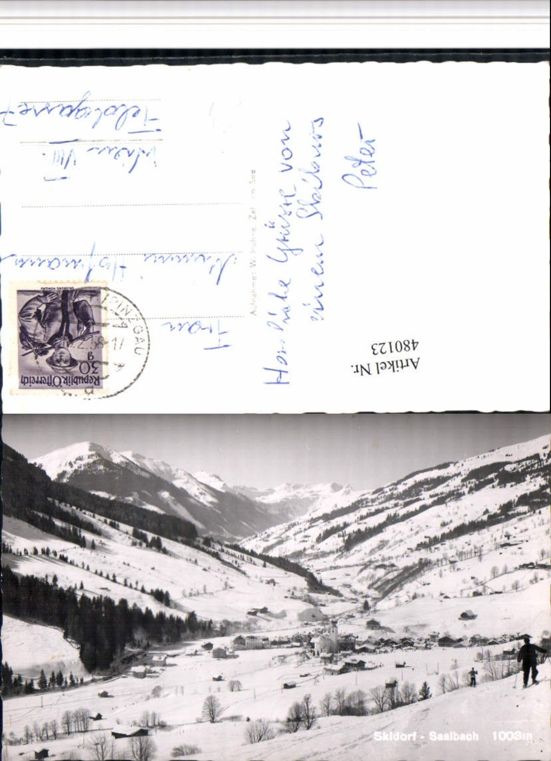 480123,Saalbach Totale Bergkulisse Winterbild