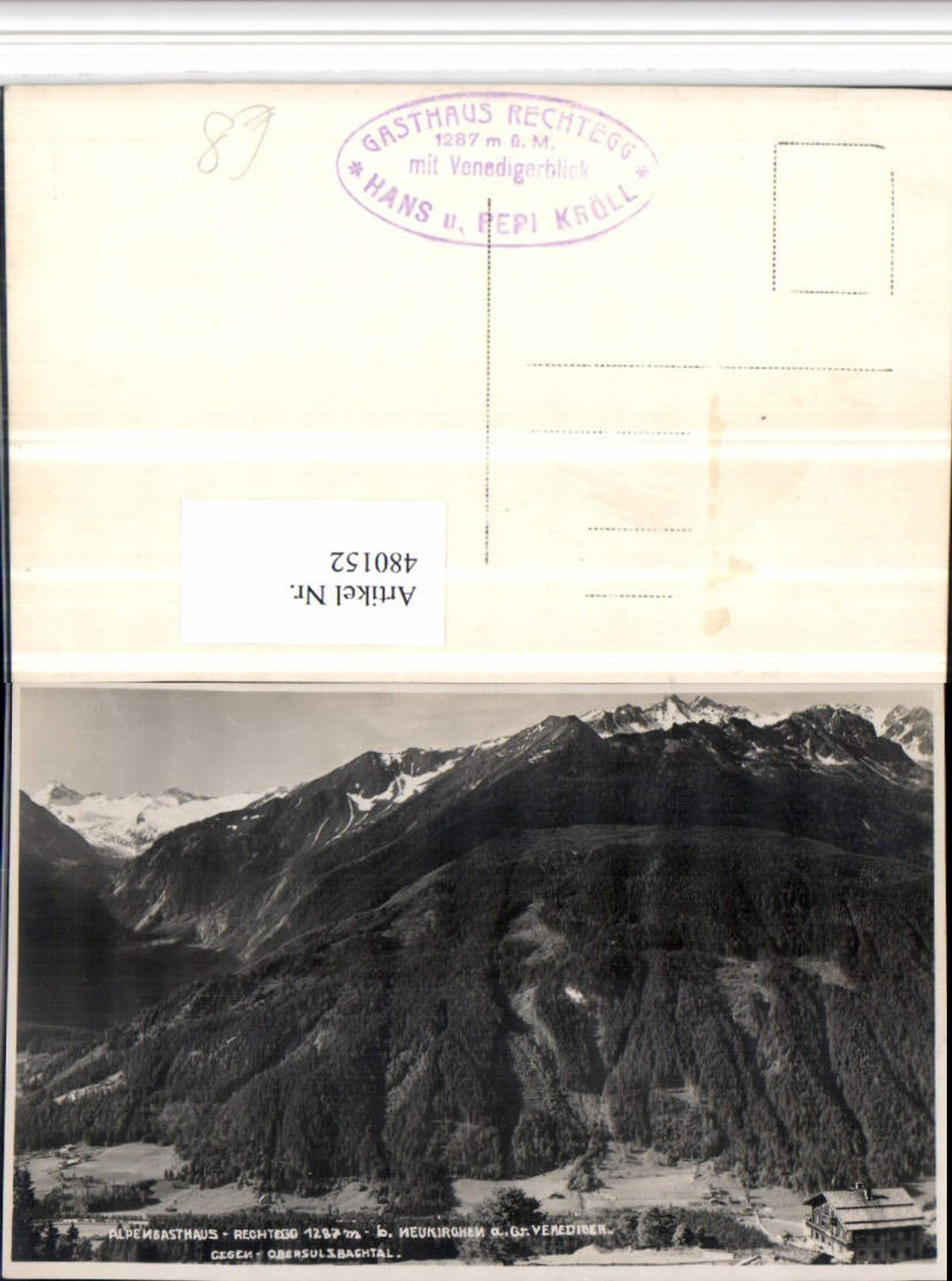 480152,Alpengasthaus Rechtegg b. Neukirchen Bergkulisse