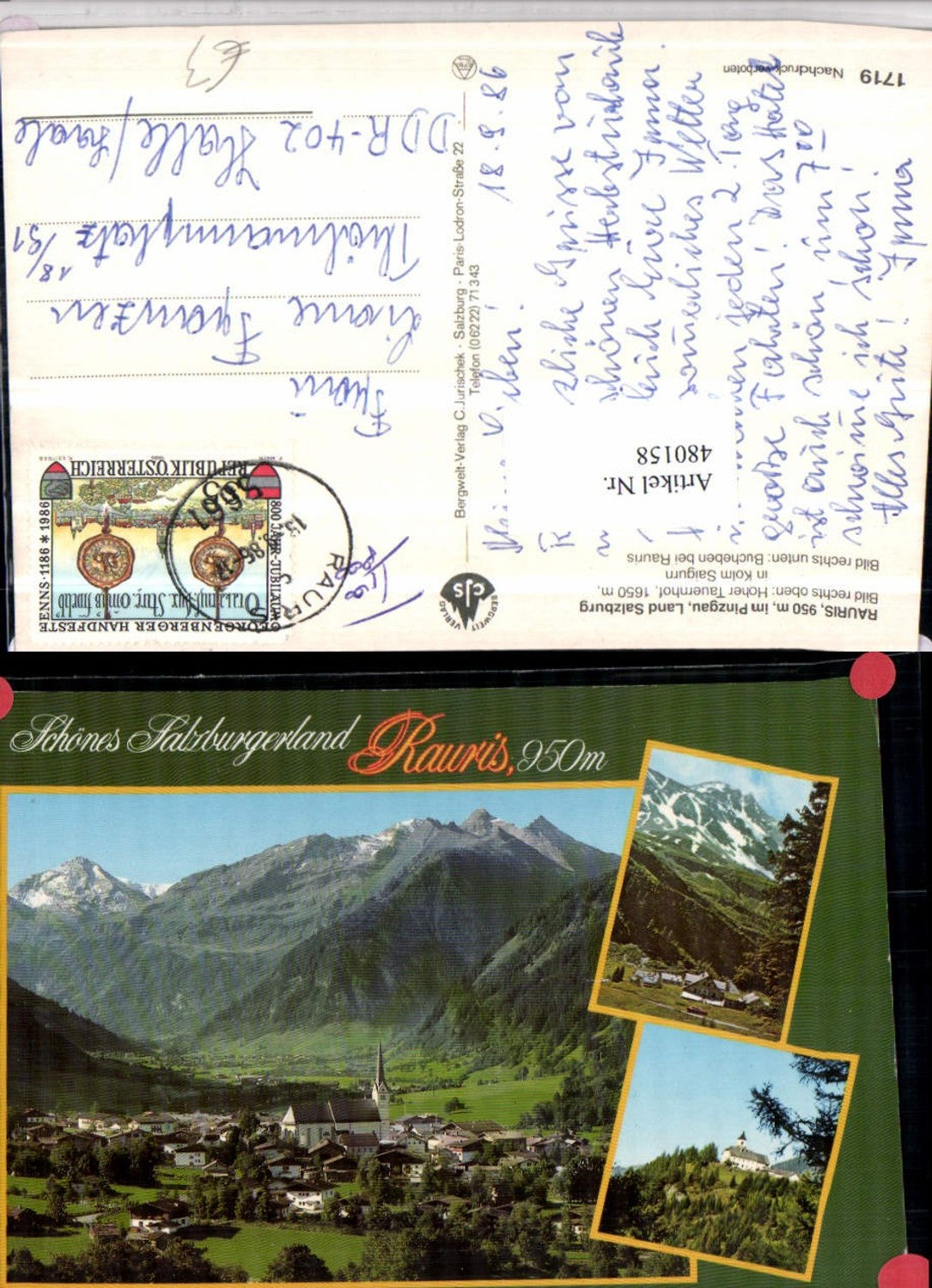 480158,Rauris Totale Hoher Tauernhof Bucheben Kirche Mehrbildkarte