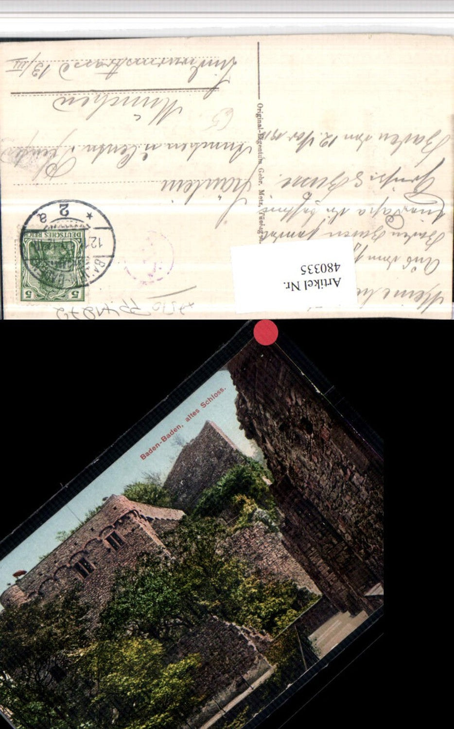 480335,Baden-Baden Altes Schloss Ruine Motiv