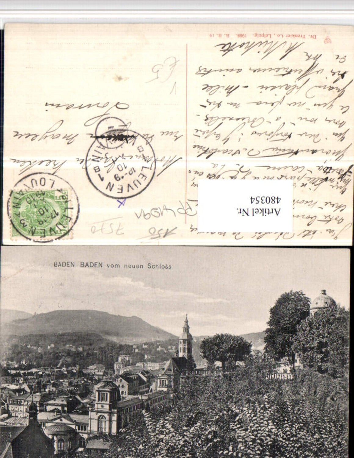 480354,Baden-Baden Teilansicht vom Schloss pub Trenkler Co 19