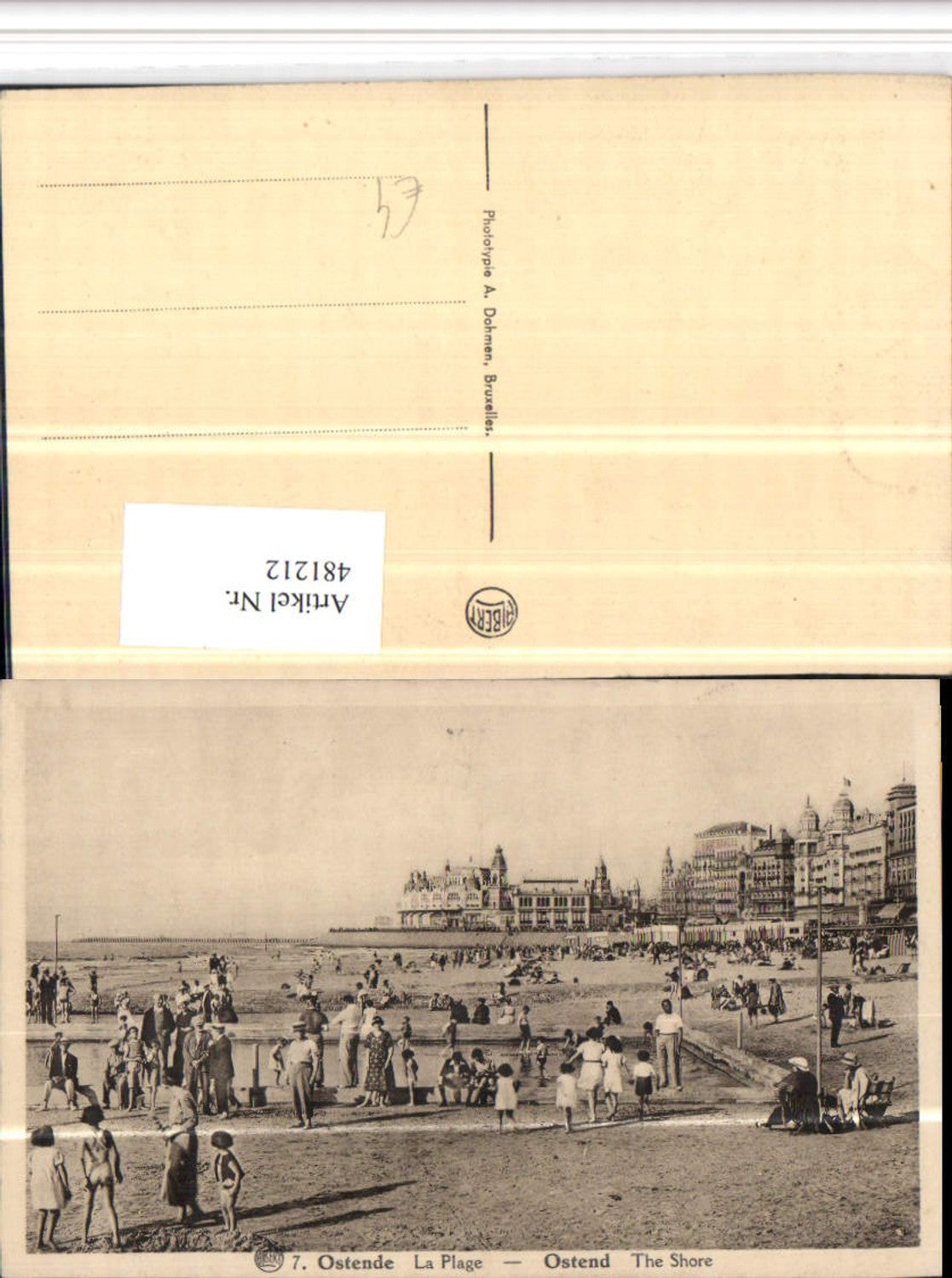 481212,Belgium Ostende La Plage Strandleben Strand