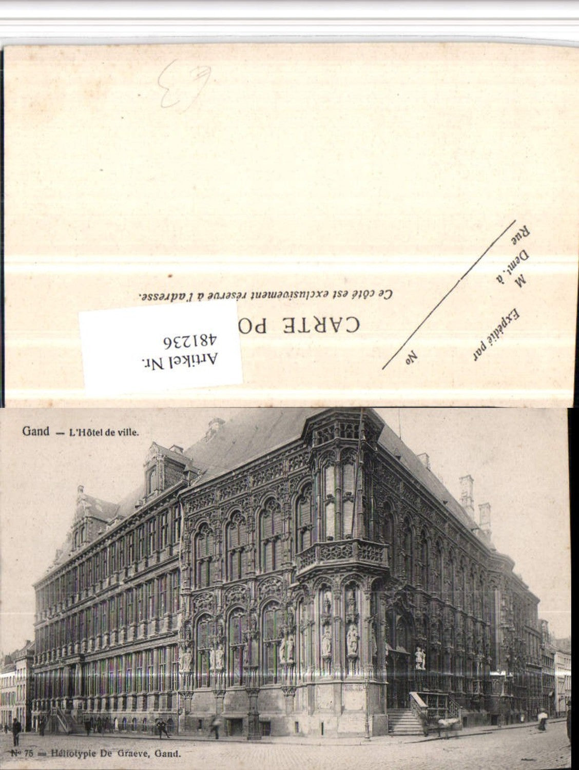 481236,Belgium Gand Gent Hotel de ville Rathaus