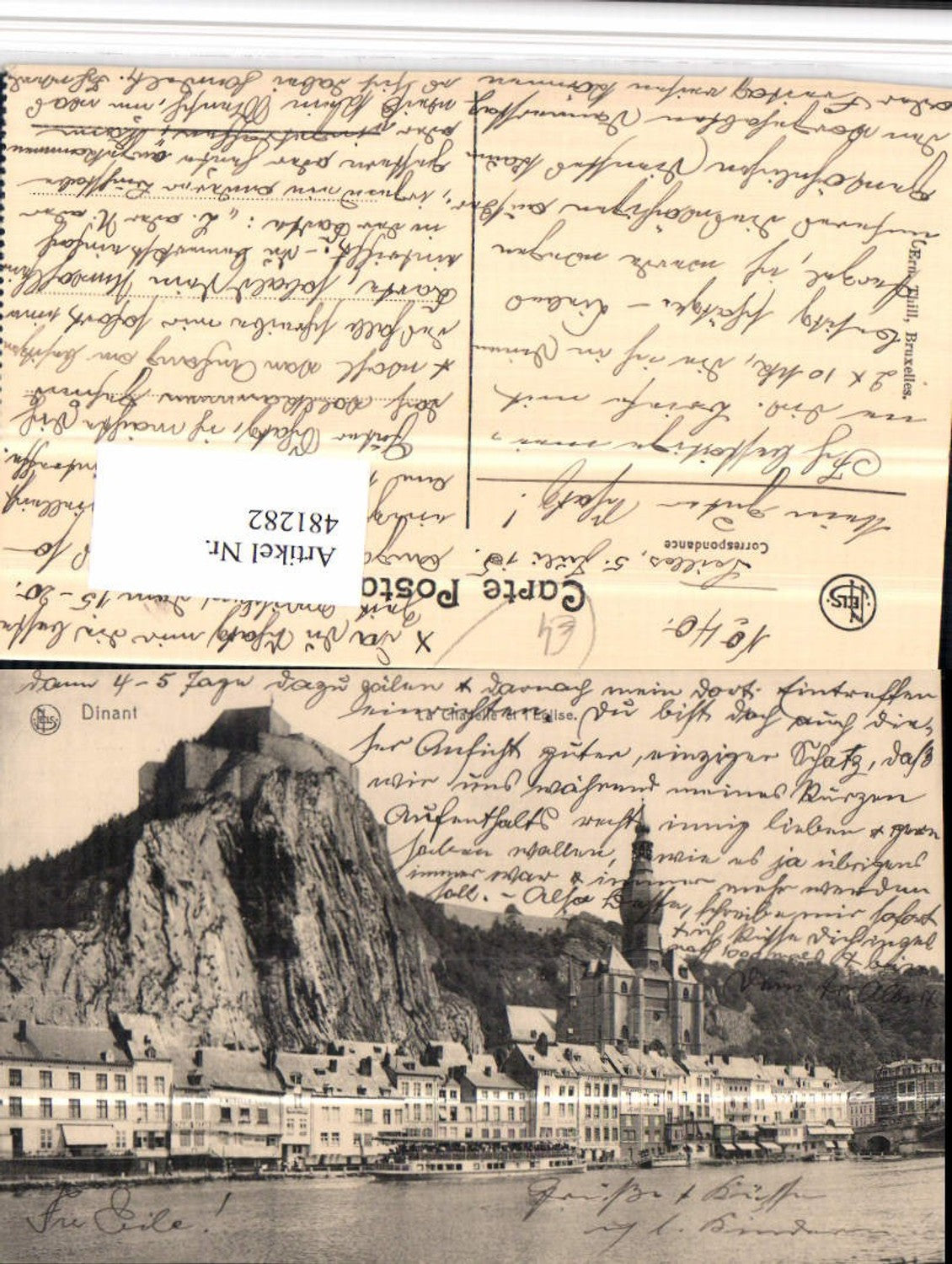 481282,Belgium Dinant La Citadelle et Eglise Kirche Festung