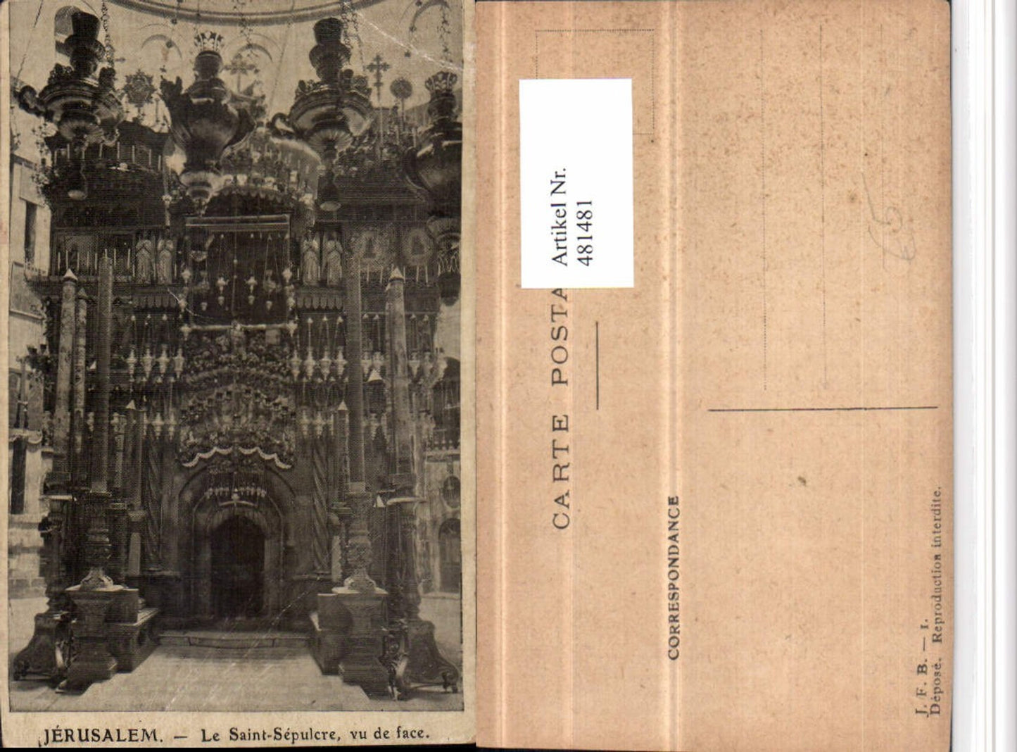 481481,Israel Jerusalem Saint-Sepulcre Kirche Innenansicht