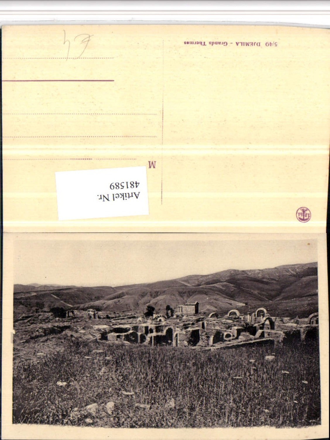 481589,Algeria Djemila Grands Thermes Ruine