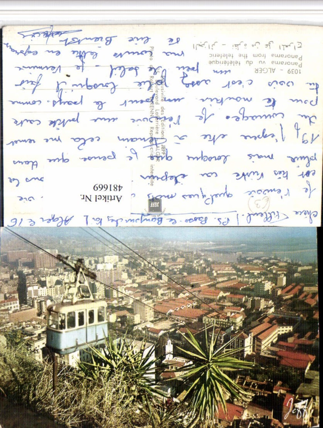 481669,Algeria Alger Algier Panorama vu du teleferique Seilbahn