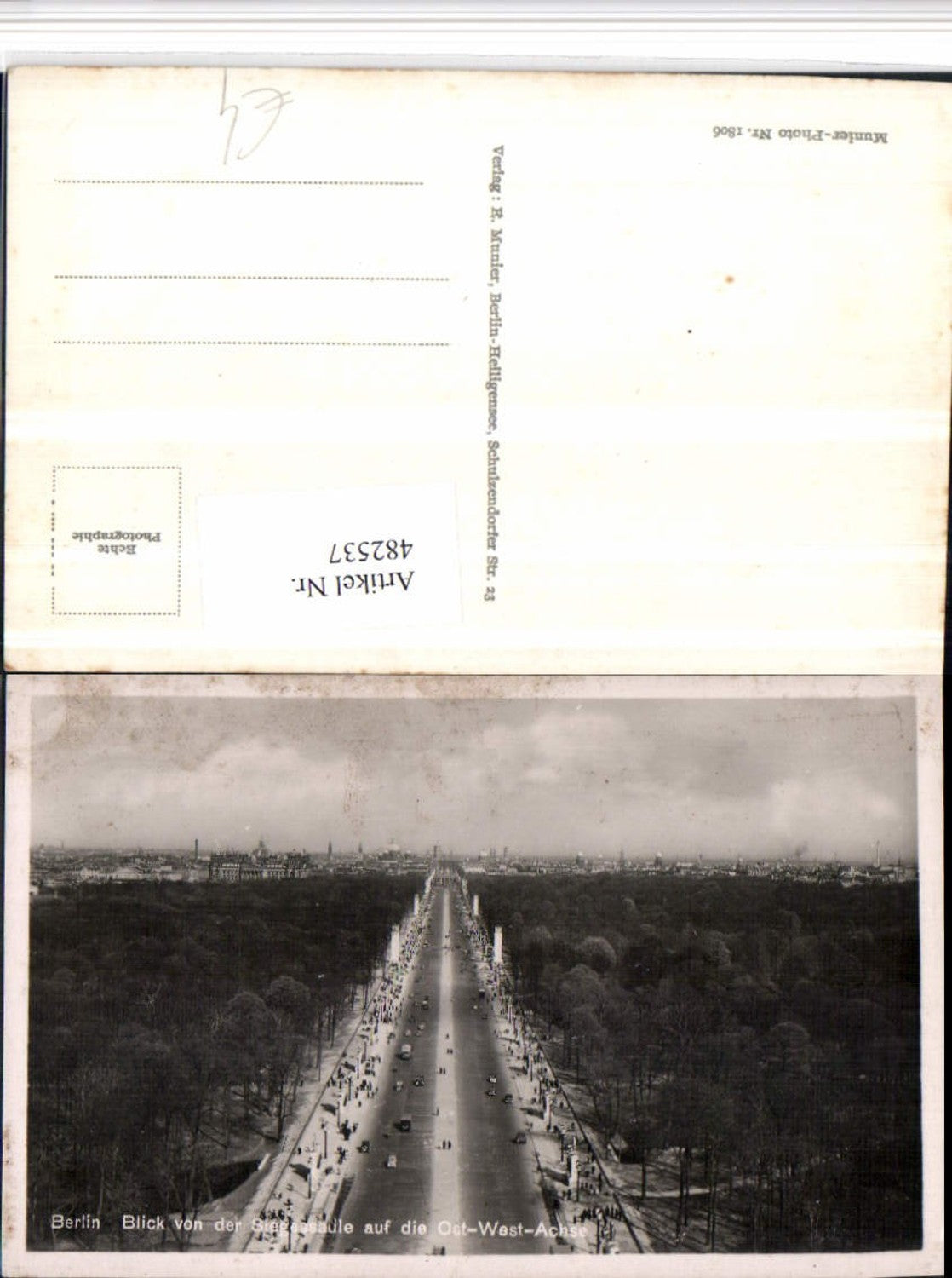 482537,Berlin Blick von d. Siegessäule auf die Ost-West-Achse Straße