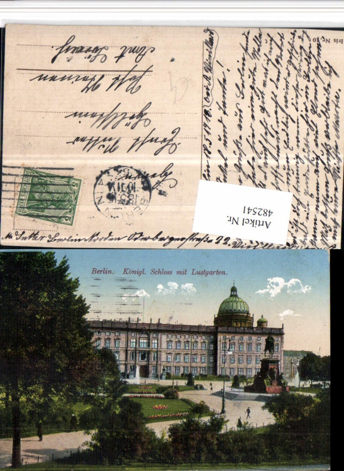 482541,Berlin Königliches Schloss m. Lustgarten Denkmal