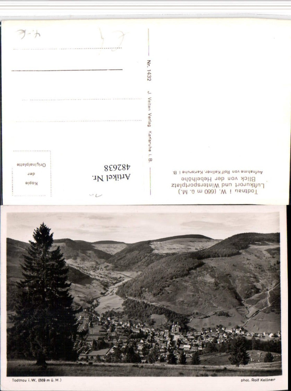482638,Todtnau Totale von d. Hebelhöhe