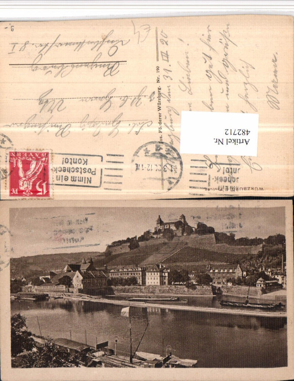 482712,Würzburg Teilansicht m. Festung