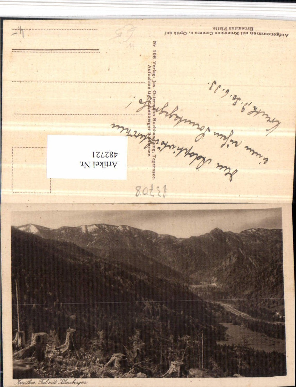 482721,Kreuther Tal m. Blaubergen b. Kreuth Bergkulisse