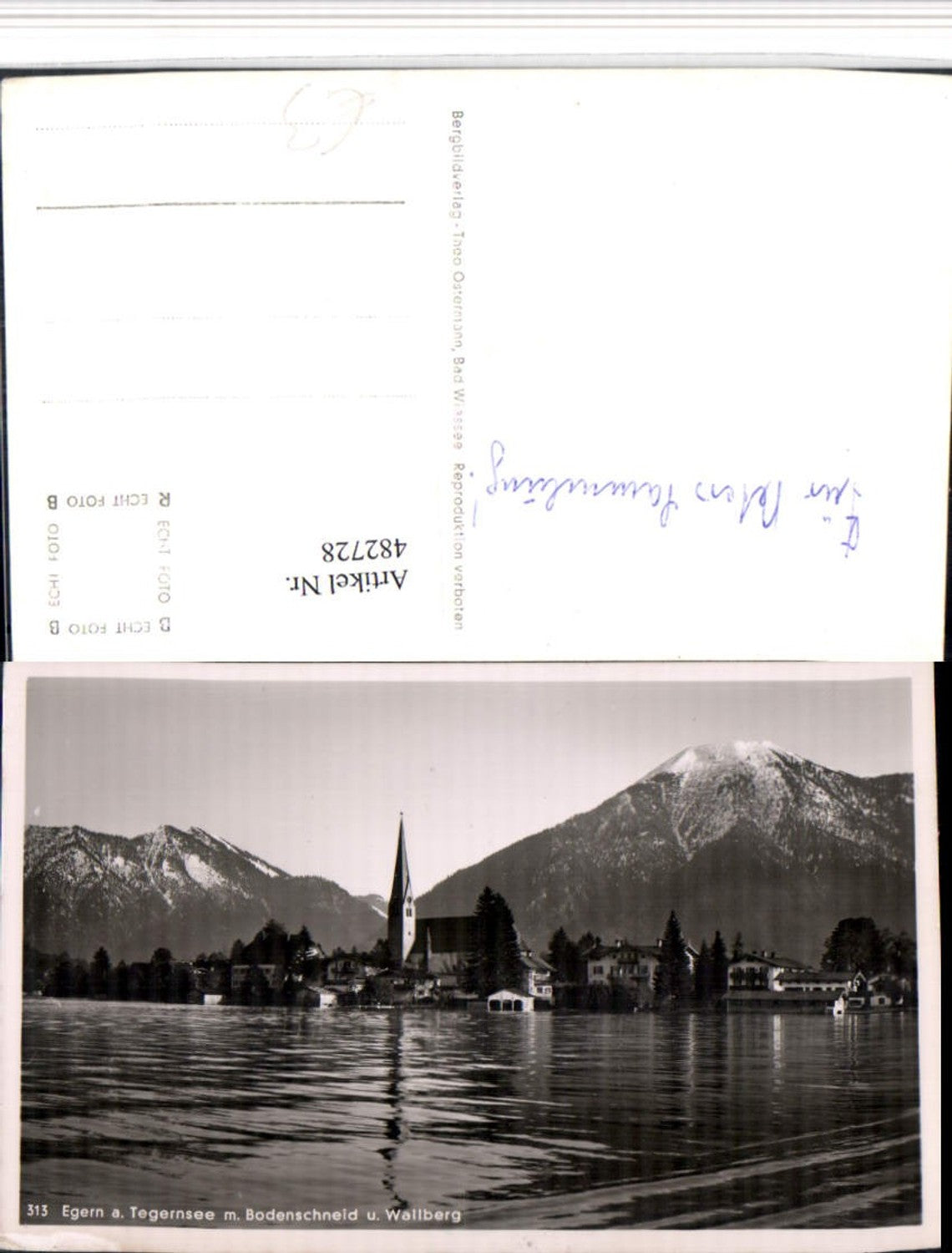 482728,Egern am Tegernsee Kirche m. Wallberg Bergkulisse