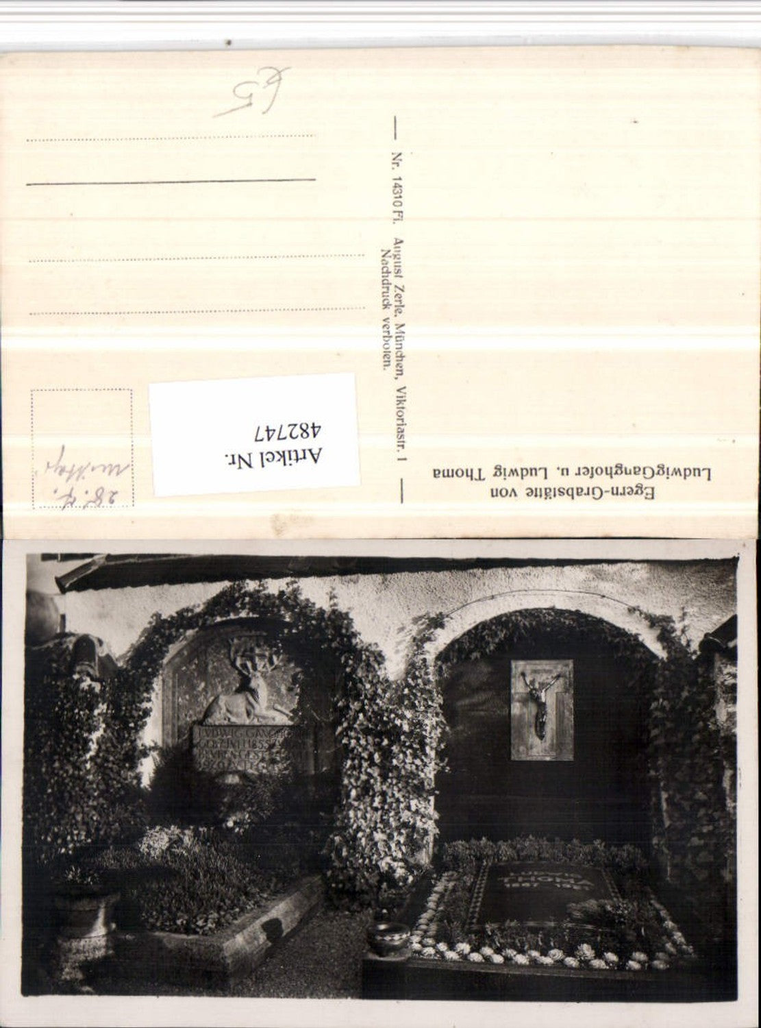 482747,Egern Grabstätte von Ludwig Ganghofer u. Ludwig Thoma