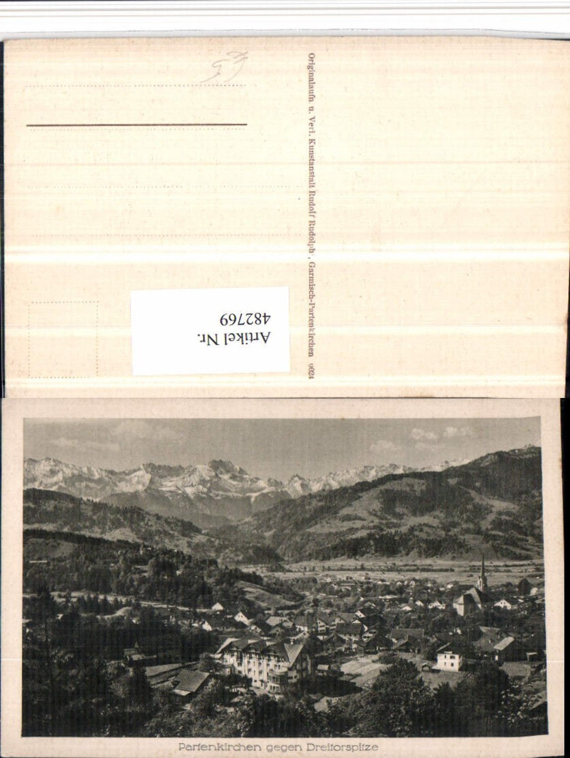 482769,Partenkirchen Totale geg. Dreitorspitze Bergkulisse
