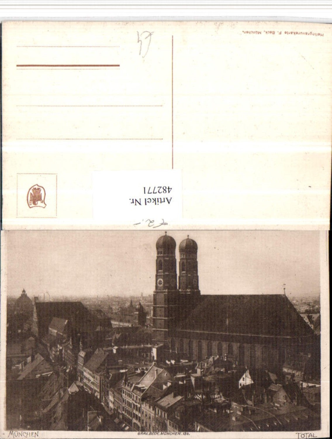 482771,München Teilansicht m. Frauenkirche Kirche