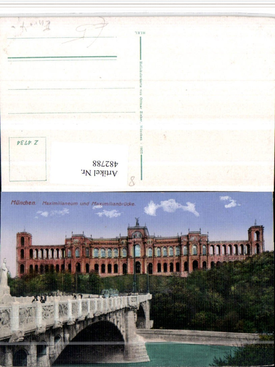482788,München Maximilianeum u. Maximilianbrücke Brücke
