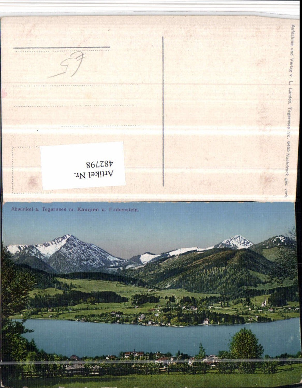 482798,Abwinkel am Tegernsee Totale m. Kampen Bergkulisse