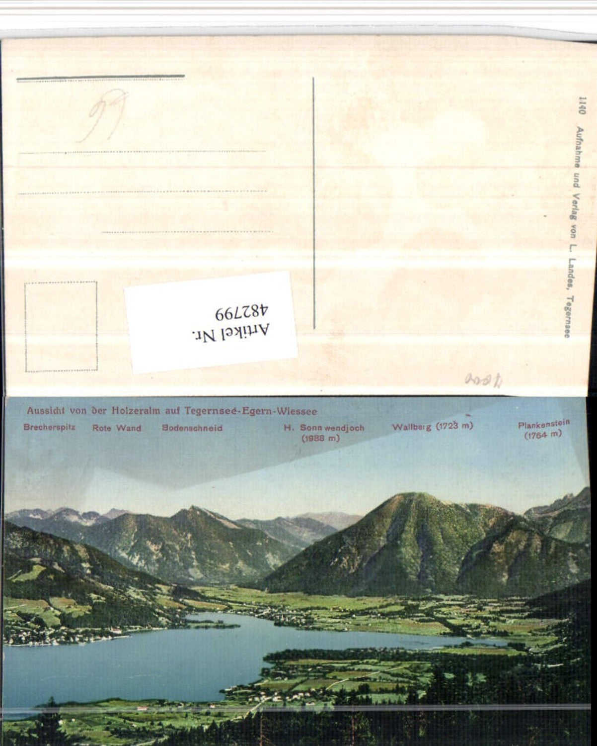 482799,Aussicht von d. Holzeralm auf Tegernsee Bergkulisse