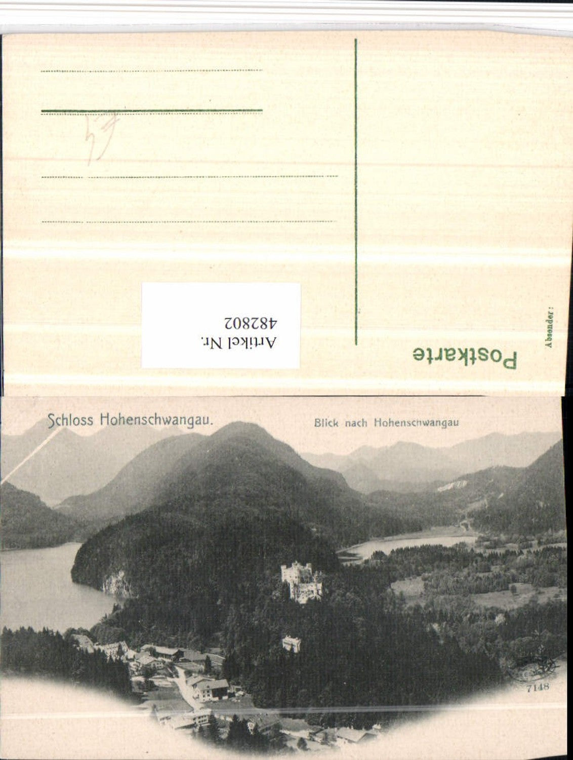 482802,Schloss Hohenschwangau b. Füssen Bergkulisse