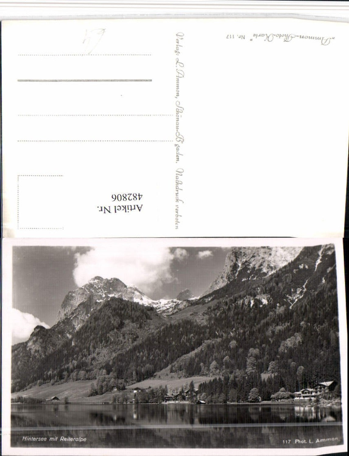 482806,Hintersee See b. Ramsau Berchtesgaden m. Reiteralpe Bergkulisse