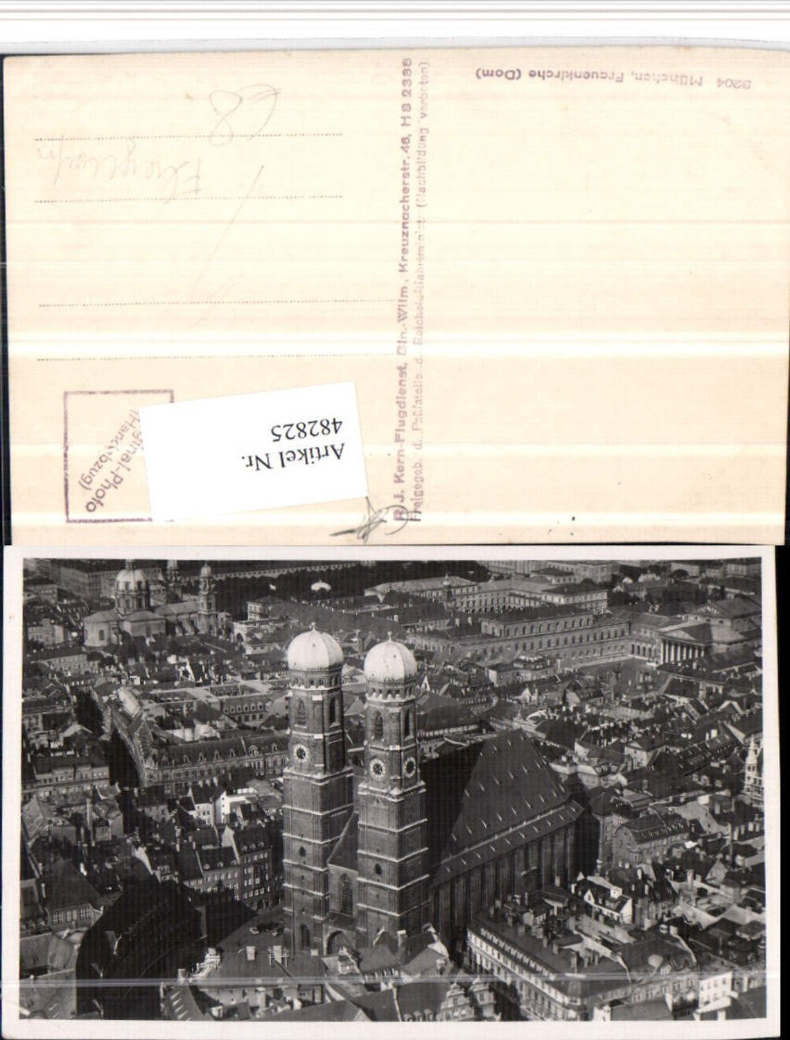 482825,München Teilansicht Frauenkirche Kirche Fliegeraufnahme