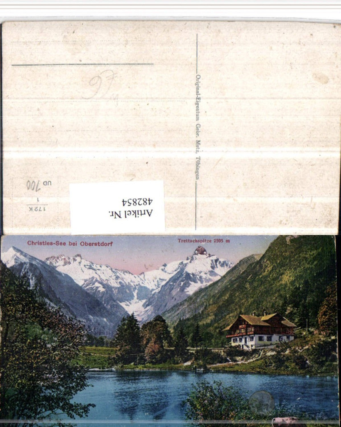 482854,Christlessee See b. Oberstdorf geg. Trettachspitze Bergkulisse