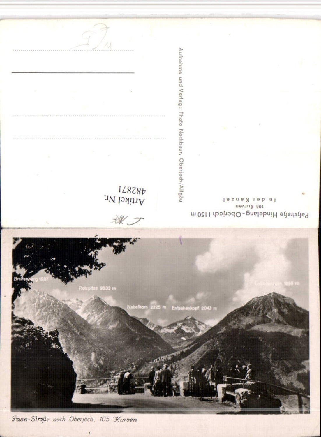 482871,Passstraße Hindelang Oberjoch Kanzel Bergkulisse