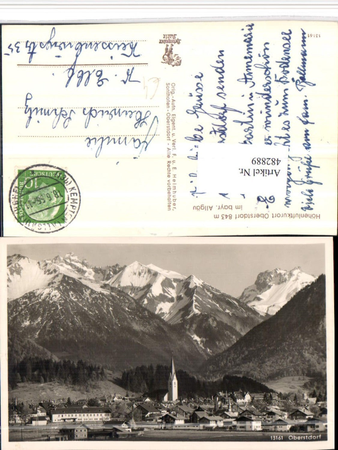 482889,Oberstdorf im Allgäu Totale Bergkulisse