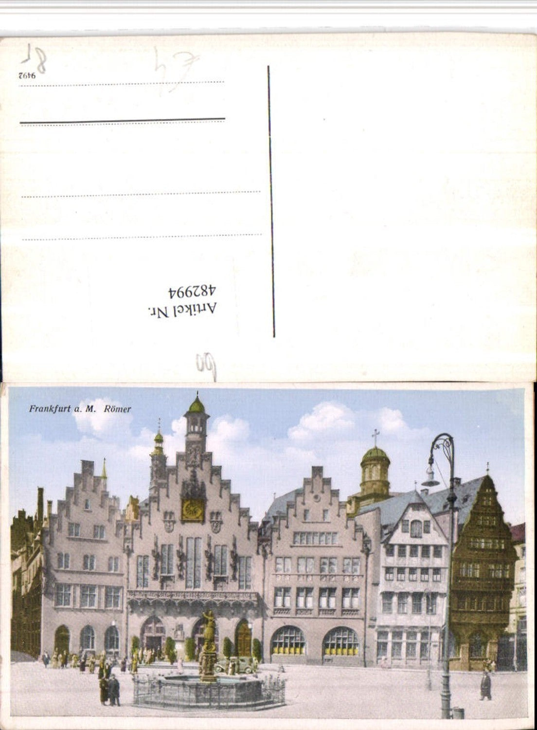 482994,Frankfurt am Main Römer Häuser Brunnen