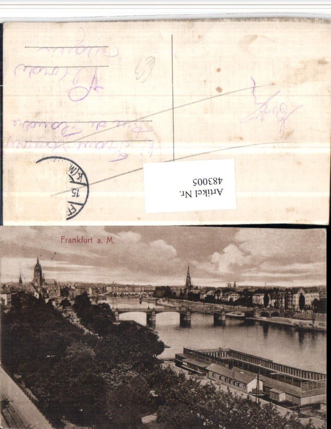 483005,Frankfurt am Main Teilansicht Brücke